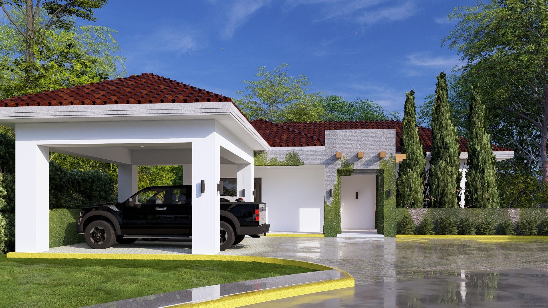 Residencia Privada — exterior, día nublado