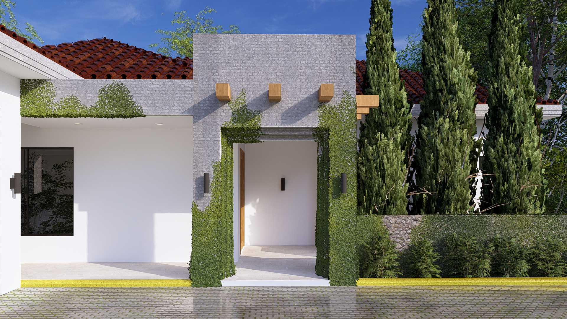 Residencia Privada — exterior, tonos otoñales