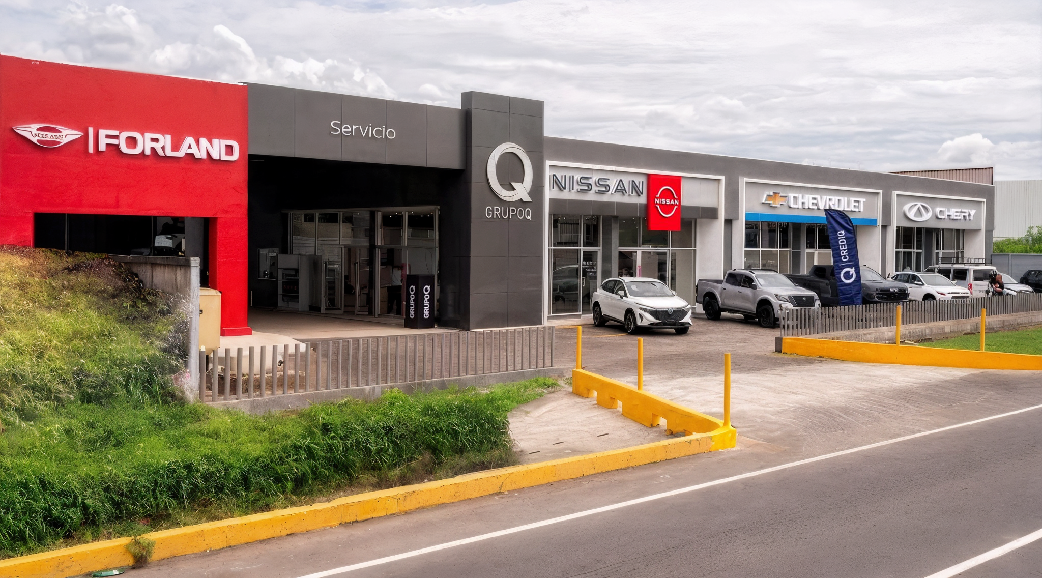 Grupo Q — exterior, vista lateral