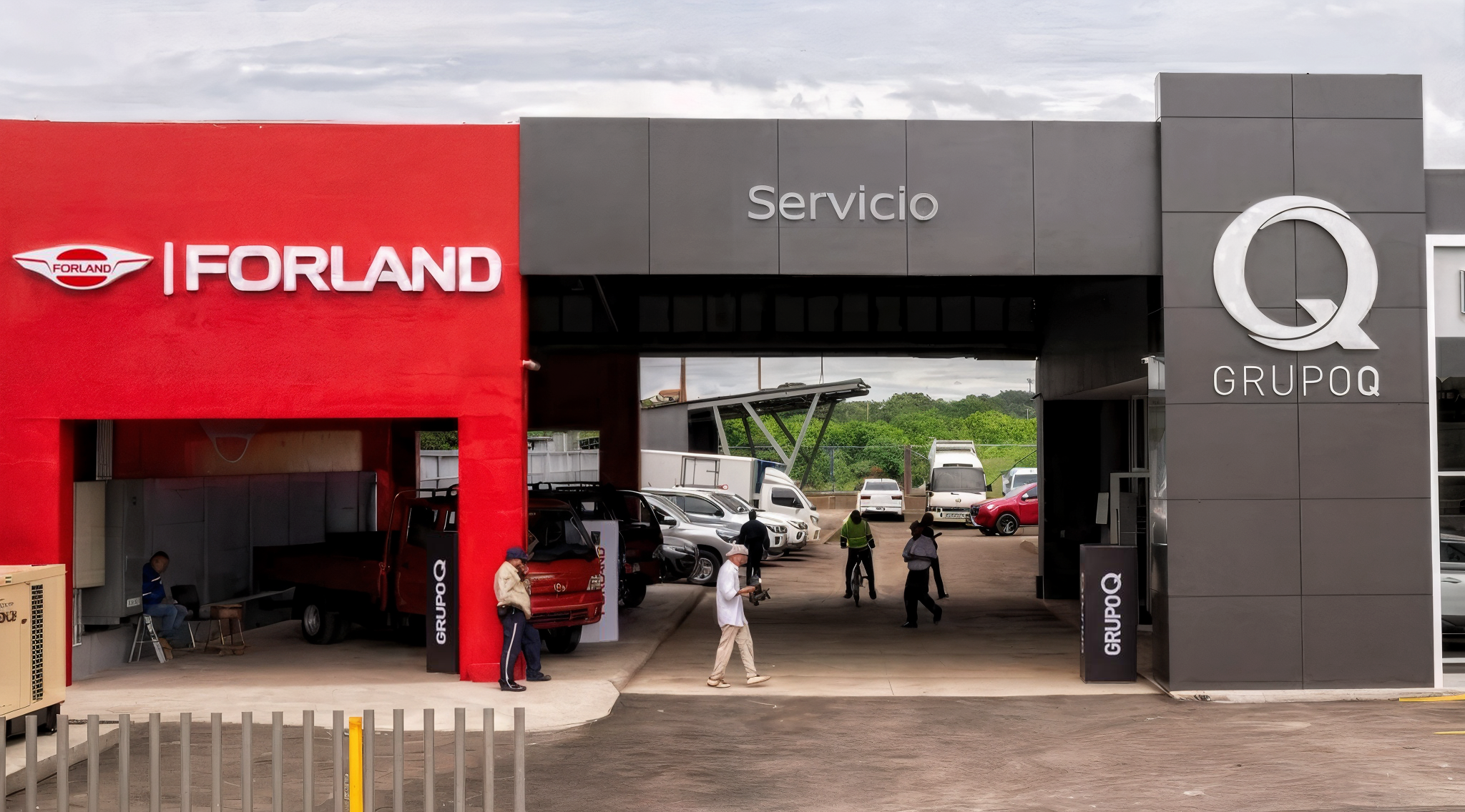 Grupo Q — exterior, vista posterior